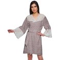 thumbnail image 1 of Moomaya Printed Cotton Wrap Lightweight Kimono Short Bathrobes For Women, 1 of 6