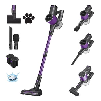 Panni S1 MAX Aspirateur-Balai Sans Fil 5-en-1 pour Animaux avec Moteur Sans Balais, Autoportant, 2 Batteries, Manche Télescopique, Outil pour Animaux, 28 000 Pa, Violet, P710P