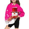 thumbnail image 2 of Chandails pour Enfants Chandail de Noël pour Enfants T-shirt à Manches Longues à Motif T-shirt Imprimé Col Rond Haut Court Garçons et Filles Âgés Chandail à Capuchon Roses 4 Ans, 2 of 3