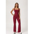 thumbnail image 4 of PISONIC Women Two Piece Workout Sets Racerback Tank Tops Matching High Waisted Flared Leggings with Pockets Gym Yoga Outfits, 4 of 6
