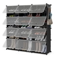 thumbnail image 1 of Costway Portable Shoe Rack Organizer 12-Cube 48 Pair Shoe Shelf Storage Cabinet w/Hook, 1 of 10