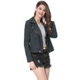 thumbnail image 4 of INSPIRE CHIC Veste de Moto Biker Zippée à Manches Longues en Faux Suède pour Juniors, 4 of 6