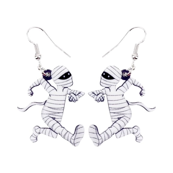 Don’t Ask Women’s White Mummy Drop Earrings