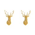 thumbnail image 4 of Decodeary Self Adhesive 3D Deer Head Mirror Wall Sticker For Easy Application gold XXL 2Set, 4 of 6