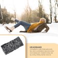 thumbnail image 4 of Bandeaux Automne Coupe-Vent Tête Élastique Multicolore Réglable Vague Conception; Mode style Large Dames Oreille Muffs Accessoires de Cheveux pour les Filles Noir Blanc, 4 of 6