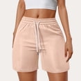 thumbnail image 2 of Plebaso Womens Casual Shorts Summer Drawstring Loose Shorts Solid Color Lightweight Walking Shorts for Women, 2 of 7