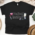 thumbnail image 1 of Medical Assistant Shirt | Stethoscope Syringe Healthcare Tee, Black, Size S, 1 of 6