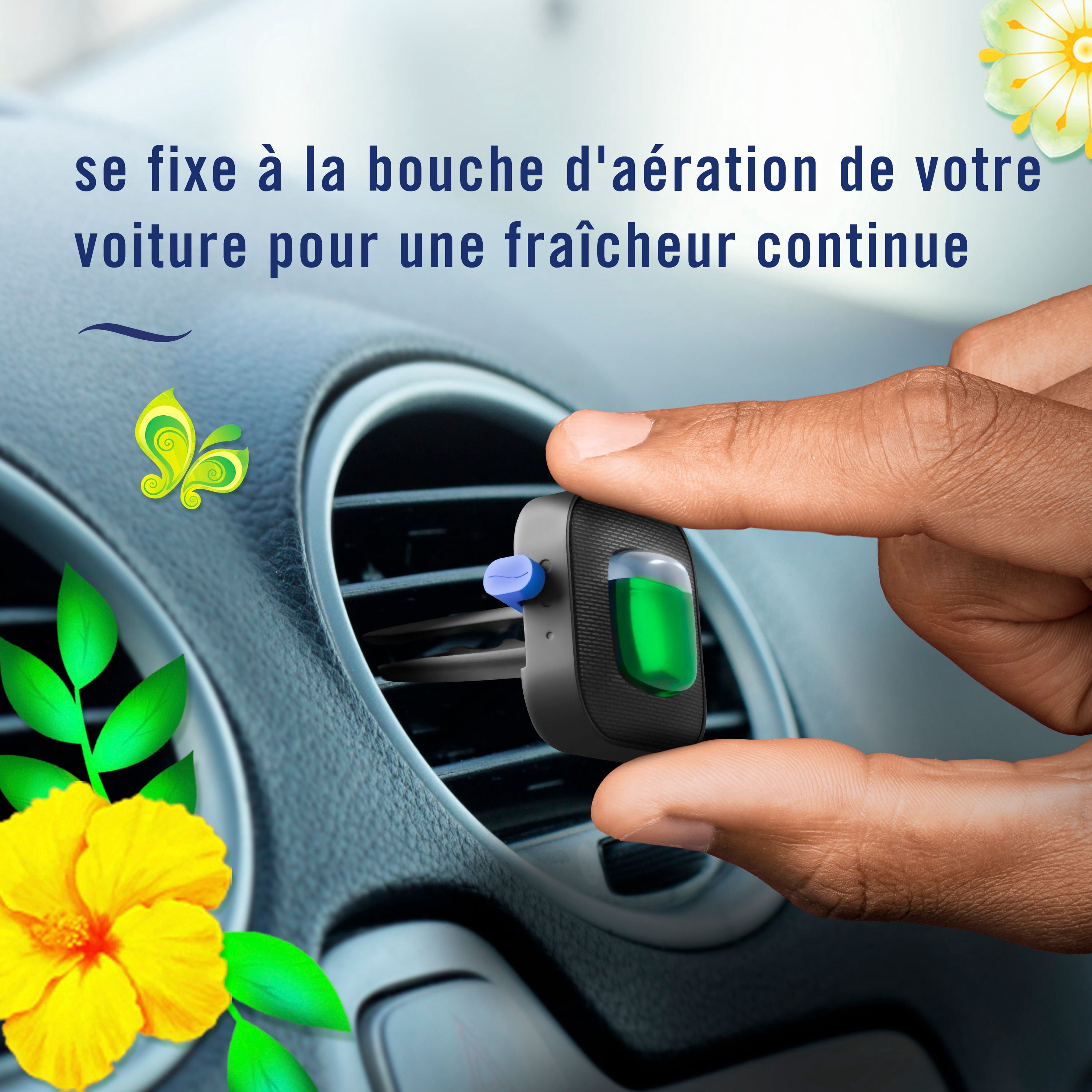Febreze AUTO Air Freshener Vent Clip Gain Original, 2ml Car Vent Clip, Pack of 3