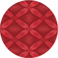 thumbnail image 1 of Ahgly Company Tapis d'Intérieur Rond Lavable en Machine Rouge Transitionnel, 6 Pieds Rond, 1 of 7