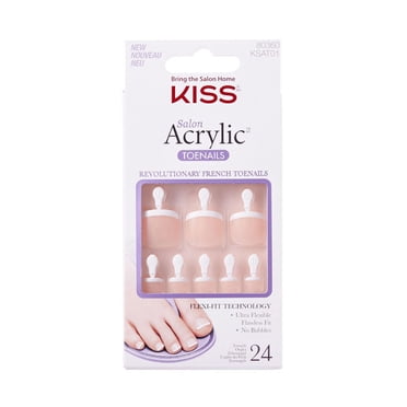 KISS Salon Acrylic - French Toe Nail - Fake Nails