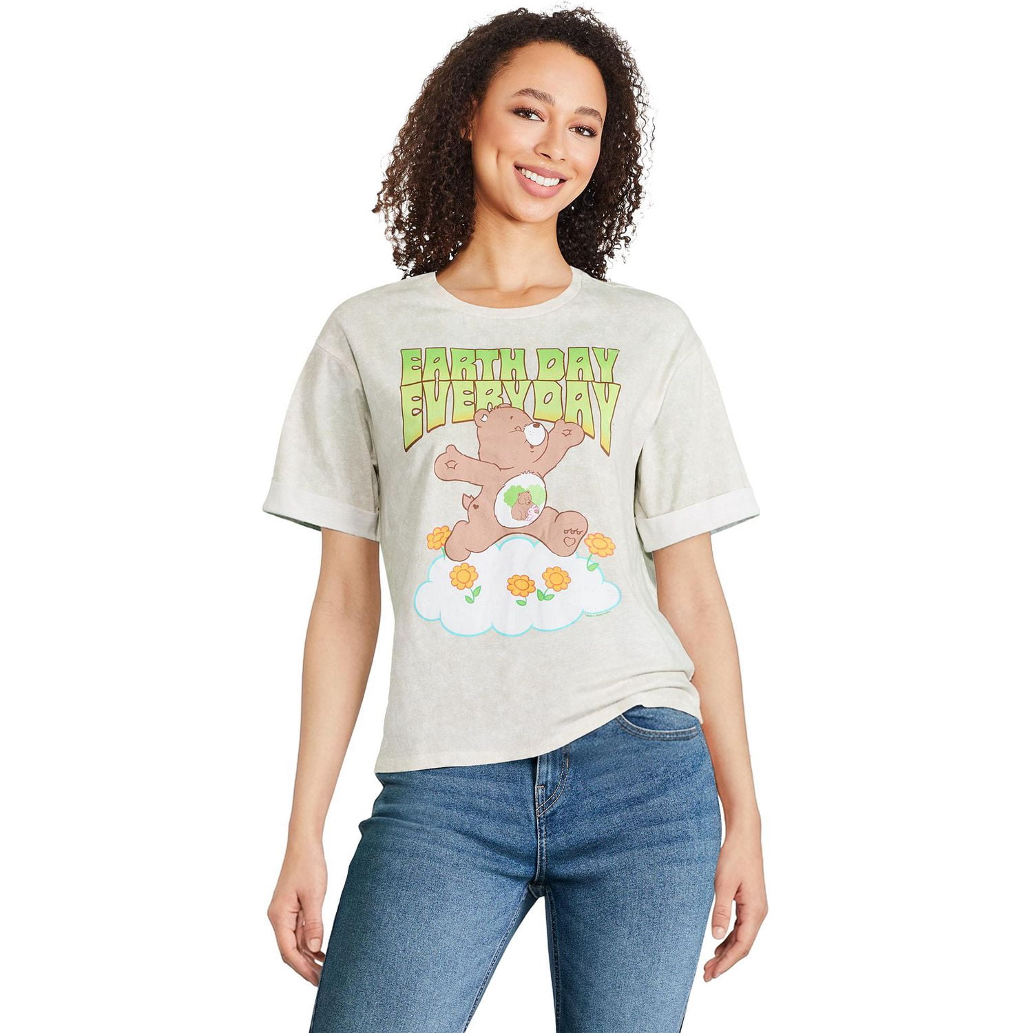 T-shirt à imprimé graphique Câlinours pour femmes