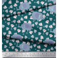 thumbnail image 2 of Soimoi Velvet Fabric Cute Elephant Kids Printed Fabric 1 Yard 58 Inch Wide, 2 of 3