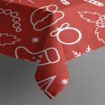 thumbnail image 4 of Merry Christmas Tablecloth Wrinkle Resistant Washable Tablecolths Table Covers Snowman Snowflake Silver Tablecloth for Dining Kitchen Restaurant Birthday Rectangle,60x84inches, 4 of 5