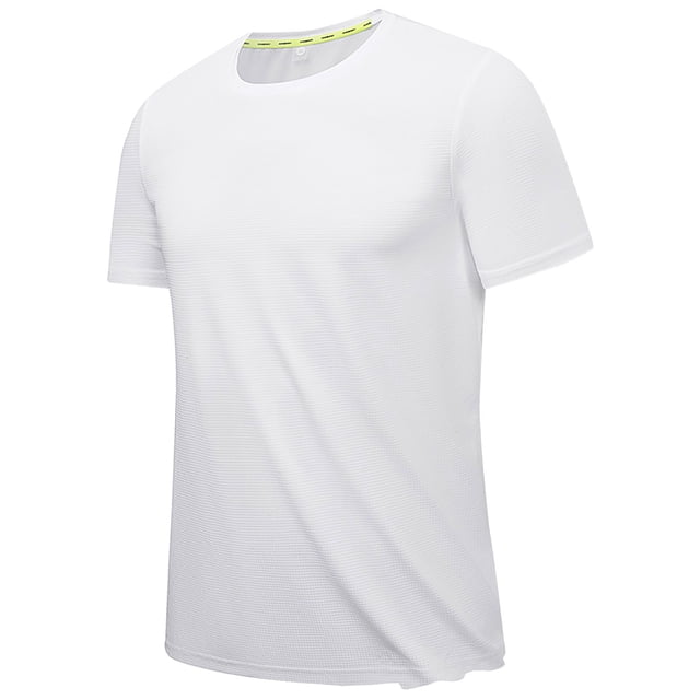 BOBOGOJP Chemises Classiques à Manches Courtes pour Hommes, Chandail Décontracté à Manches Courtes, T-shirt à Rayures à Col Rond (Blanc,m)