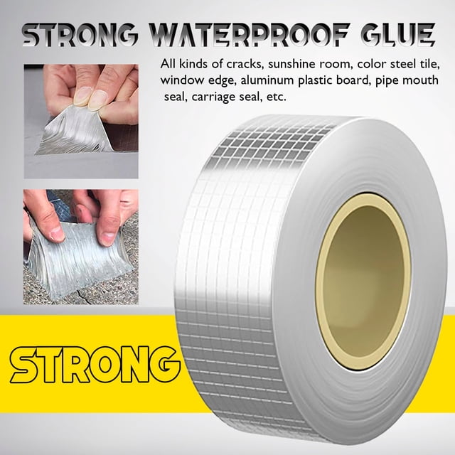 WIFKLSIIPG Aluminum Butyl Tape, Waterproof, Leak Proof, Permanent, Leak Proof, All Weather(White)