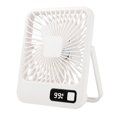 thumbnail image 3 of Abbracc Desk Fan Quiet Portable Rechargeable 5 Speeds Summer Cooling Fans Table Fan Mini White, 3 of 9