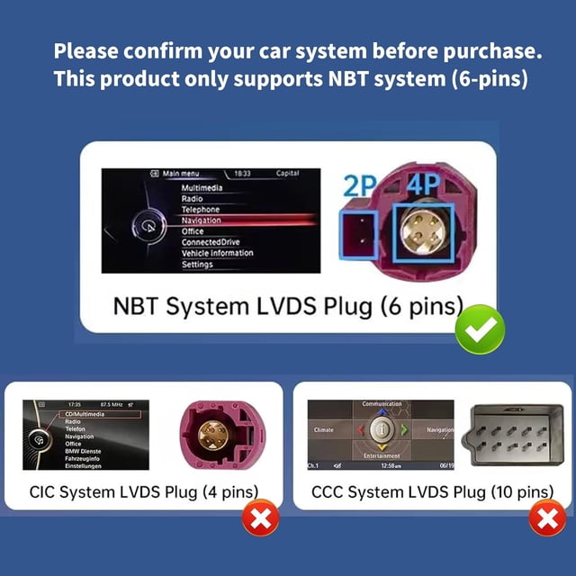 AUTOABC Wireless CarPlay For BMW NBT System 3 4 Series F30 F31 F32 F33 F34 F35 F36 2013-2016 Retrofit Kit Decoder