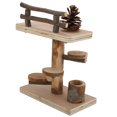 thumbnail image 2 of Hamster Climbing Toys, Chewing 2 Layer Hamster Playing Activity Set Pine Cones  For Mice, 2 of 8