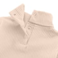 thumbnail image 5 of FAIWAD Baby Girl Boy Romper Long Sleeve Turtleneck Jumpsuit Ribbed Button Spring Bodysuit, 5 of 5