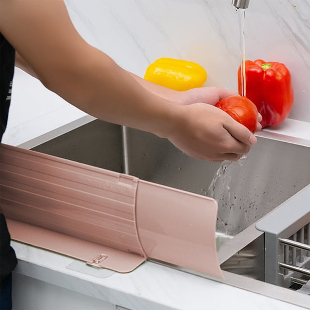 Home Kitchen Retractable Sink Baffle Countertop Sink Sink Washbasin Suction Cup Guard Grease Screen