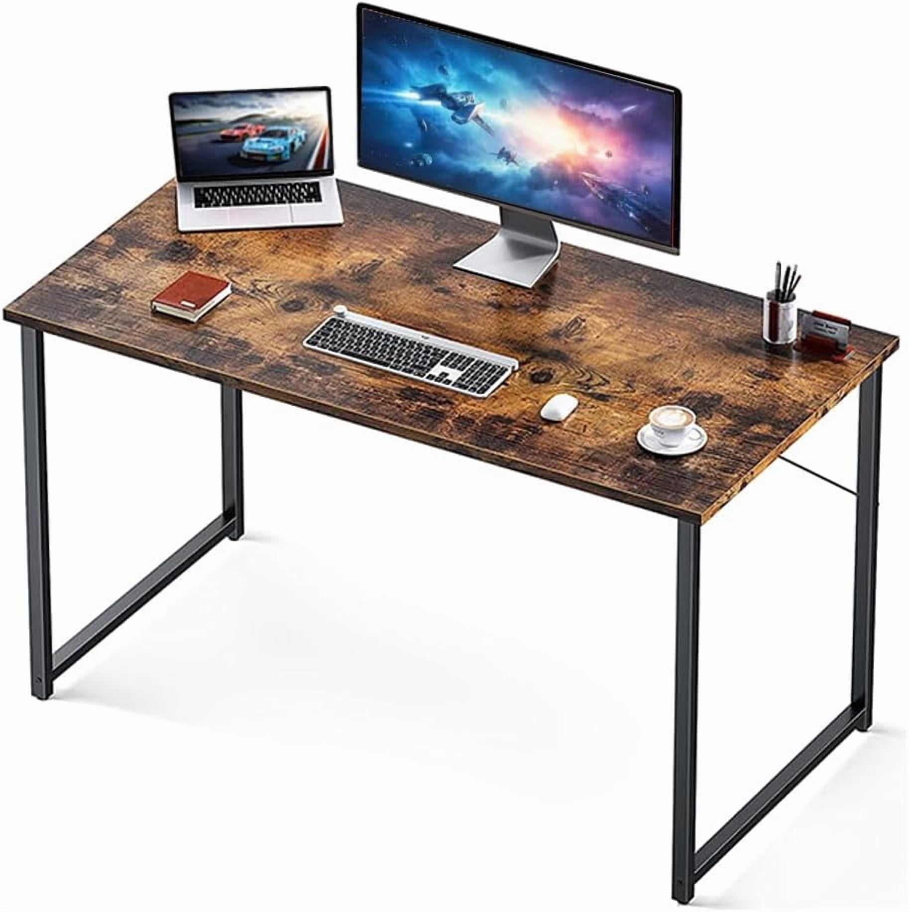 Study Computer Desk Table 32 inches 80cm Long 20 inches 50cm Wide Large Table Workstation for Home Office, Rustic Vintage 80x50 CM