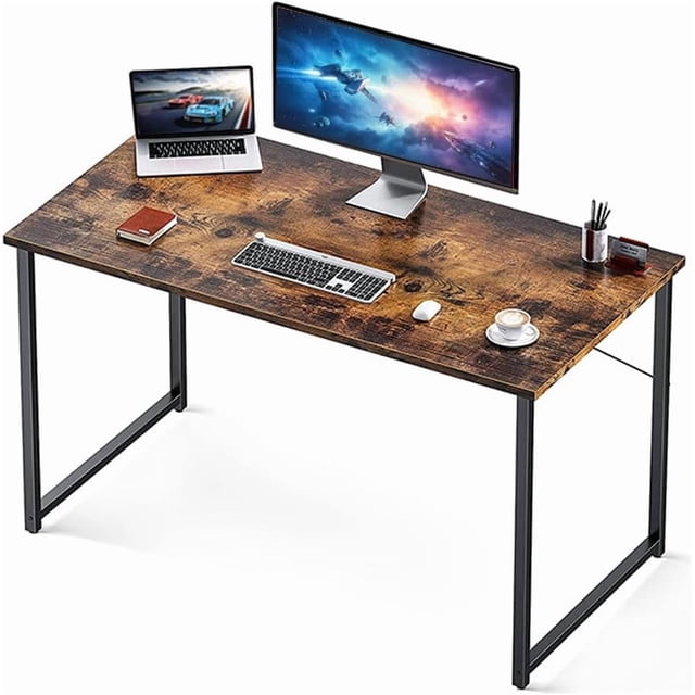 Study Computer Desk Table 32 inches 80cm Long 20 inches 50cm Wide Large Table Workstation for Home Office, Rustic Vintage 80x50 CM