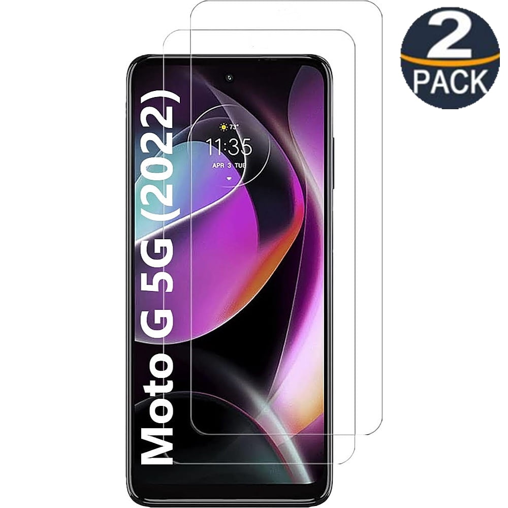 PST [2 Packs] Motorola Moto G 5G 2022 Screen Protector, Tempered Glass Screen Protector with Case Friendly & Bubble Free