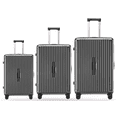 thumbnail image 1 of WINGOMART Ensemble de Bagages 3 Pcs Léger Durable Coque Rigide PC+ABS, Roues Doubles Pivotantes, Cadenas TSA - 22 Po/26 Po/30 Po - Gris, 1 of 9