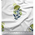 thumbnail image 1 of Soimoi Green Rayon Fabric Insect,Leaves & Floral Block Print Fabric by The Yard 42 Inch Wide, 1 of 3