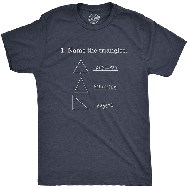 Mens Name The Triangles Funny Math T Shirt Sarcasm Novelty I Love Math Graphic