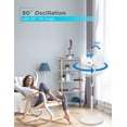thumbnail image 2 of BLACK+DECKER Adjustable Oscillating Fan, 3 Speed Settings with LED Control Panel, Fan with Pedestal, 2 of 7