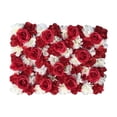 thumbnail image 3 of Rongfmy Panneau Mural de Fleurs Panneau Floral d'Exposition Artificielle pour Réception Maison Extérieur Rouge, 3 of 9