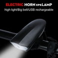thumbnail image 4 of Bike Light with Horn - 120dB Safety Alert & USB Rechargeable LED Headlight for Night Riding, 4 of 6