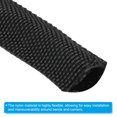 thumbnail image 3 of Unique Bargains 1.2' ID 6.5FT Nylon Protective Hose Sleeve, Cable Cover Sheath Protection, Black, 3 of 4
