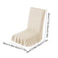 thumbnail image 3 of White 35.43 X 17.72 Inches 90X45Cm Thickened Quilted Chair Covers Full Coverage Stool Cover Set For Dining Office Chairs Washable Polyester Material White, 3 of 7