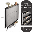 thumbnail image 2 of SOCE041 - Slim Entryway Shoe Cabinet with Flip Storage-Grey（120 x 17 x 120cm）, 2 of 3