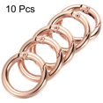 thumbnail image 3 of Unique Bargains Rose Gold Round Zinc Alloy Spring Gate O Ring Snap Clip Buckles (10 Pack), 3 of 5