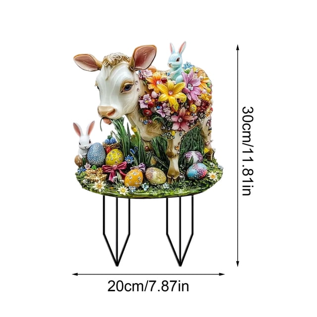 Garden Stake Easter Decoration Easter Garden Rabbits Decoration Easter Decoration Outdoor Vintage For Outdoor Spring Easter Bunny Outdoor Garden Signs Easter