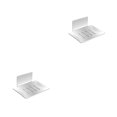 thumbnail image 3 of Maytalsory Support de Toilette Porte-Savon Support de Bain Sans Perçage Accessoires Ménagers Blanc Mat 2 Ensembles, 3 of 6