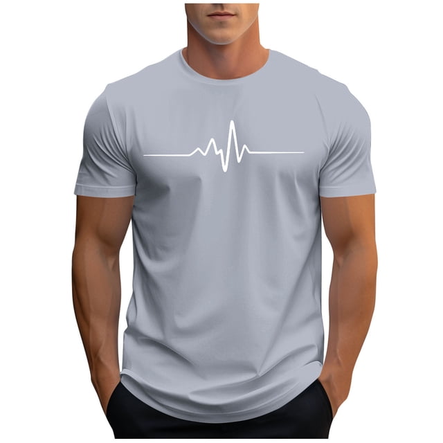 Plebaso T-shirt Graphique pour Hommes Été Manches Courtes T-Shirts Col Rond Chemises Décontractées Hauts de Plage Imprimés pour Hommes