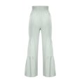 thumbnail image 5 of RKSTN Womens Pants Fashion Casual High Waist Elastic Waist Drawstring Straps Solid Color Ruffle Wide Leg Pants Soft Loose Straight Leg Hiking Pants, 5 of 5