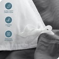 thumbnail image 2 of Bare Home Housse de Couette Sablée - Ultra Douce - Premium 1800 Collection - Ensemble 3 Pcs - Grand Lit, Gris, 2 of 7