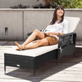 thumbnail image 3 of Gymax Adjustable Patio Rattan Lounge Chair Chaise Recliner w/ Cushion & Pillow, 3 of 10