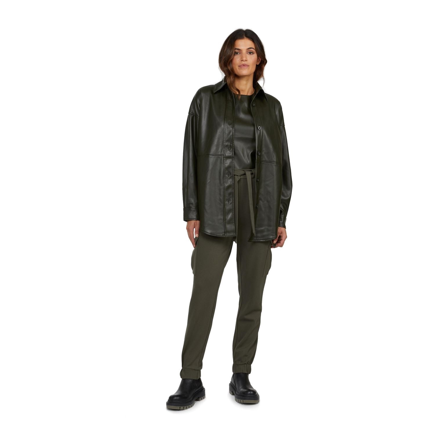 Mexx Faux Leather Women's Shacket