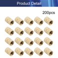 thumbnail image 4 of Wekity M5x10mm Female Thread Knurled Nuts,200PCS Hx7mm OD Brass Threaded Insert Embedment Nuts Hydraulic Welded Joint Injection Molding Assortment Kit for 3D Printing Injection Molding-0621, 4 of 5
