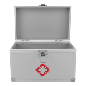 AMERTEER Medicine Box First Aid Kit Case Organizer Household Sturdy Metal Cabinet Emergency Medical