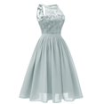thumbnail image 2 of Pompotops Robe Trapèze Vintage pour Femme, Princesse, en Dentelle Florale, Cocktail, Encolure, Fête, Évasée, 2 of 5