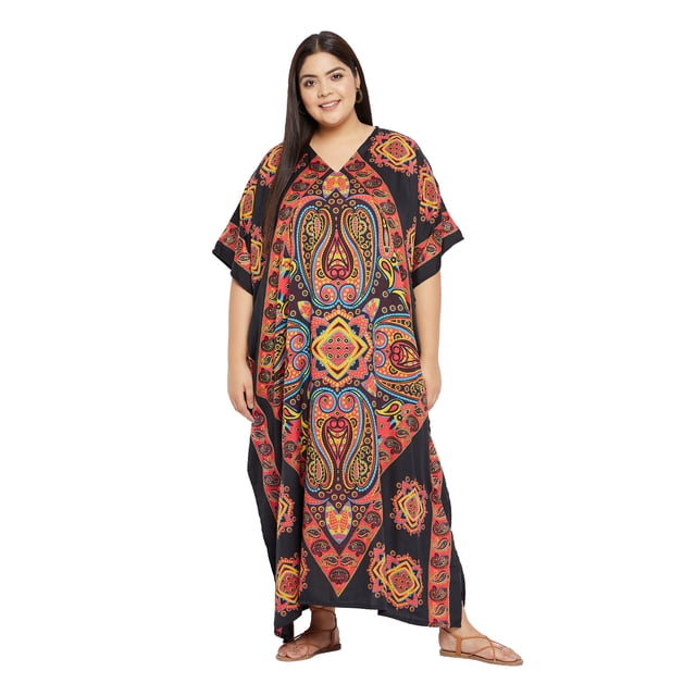 Caftans Longs pour Femmes Grande Taille Robe Caftan Robe de Soirée Fête Été Plage Robe d'Été Manches Kimono Longues Robes Décontractées en Ligne