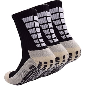 3 Paires Chaussettes d'hôpital non glissantes, antidérapantes Chauses d'hôpitaux non glissants avec poignées pour adultes Hommes Femmes Personnes âgées