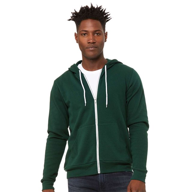 Bella + Canvas Sweat à Capuche Zippé en Polaire Éponge Unisexe